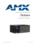 AMX Distribution Matrix Octaire User's Manual