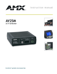 AMX AV2SM User's Manual