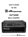 Ampeg SVT1000 User's Manual
