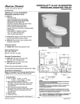 American Standard Yorkvilletm 735084-400 User's Manual