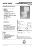 American Standard Williamsburg Champion Elongated Right Height Toilet 4281.702 User's Manual