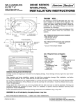 American Standard Williamsburg 2806E User's Manual
