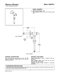 American Standard Wall Supply 7544.018 User's Manual