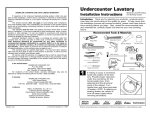 American Standard Undercounter Lavatory 730431-100 User's Manual