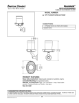 American Standard Tumbler/Toothbrush Holder 6761 User's Manual