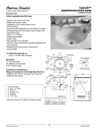 American Standard Tudor Undercounter Sink 0632.000 User's Manual