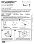 American Standard TROPIC CADET 2791 User's Manual