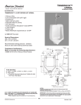 American Standard Trimbook Urinal 6561.017 User's Manual