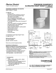 American Standard Townsend Champion 4 Elongated Right Height Toilet 2733.014 User's Manual