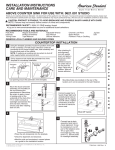 American Standard STUDIO 621.001 User's Manual