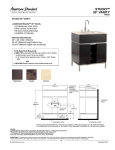 American Standard Studio 30 Vanity User's Manual