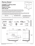 American Standard Studio 30" Vanity 9205.030.339 User's Manual