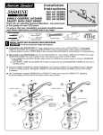 American Standard Single Control Kitchen Faucet with Cast Spout 3821.644 Series User's Manual