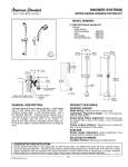 American Standard Shower Systems 1662.604 User's Manual