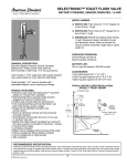 American Standard Selectronic Toilet Flush Valve 6065162.002 User's Manual