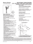 American Standard Selectronic FloWise Exposed 1.28/1.1 GPF Dual Flush Toilet Flush Valve 6067.121.002 User's Manual