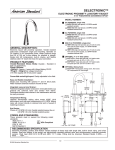 American Standard Selectronic 6057.155 User's Manual