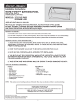 American Standard Ropetwist Bathing Pool 2722.102 RHO User's Manual