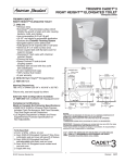 American Standard Right Height Elongated Toilet Triumph Cadet 3 User's Manual