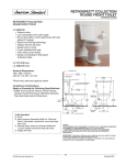 American Standard Retrospect Collection Right Heigh Elongated Toilet 4393.016 User's Manual