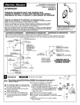 American Standard Pressure Balance Bath/Shower 4501 User's Manual