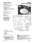 American Standard Orbit Undercounter Sink 0630.000 User's Manual