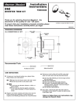 American Standard M968981 User's Manual
