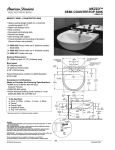 American Standard Mezzo 9960.001 User's Manual