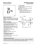 American Standard Metering 1340M.105 User's Manual