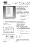 American Standard Mesquite Whirlpool/Tub 015-0225 User's Manual