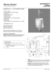American Standard Maybrook 0.5-1.0 GPF Washout Urinal 6581.015 User's Manual
