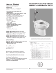 American Standard Madera FloWise 15" Height 1.28 GPF Flushometer Toilet 3451.128 User's Manual