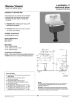 American Standard Lakewell Service Sink 7692.008 User's Manual