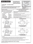 American Standard Lakeland SERIES 7193 User's Manual
