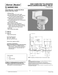American Standard High Hamilton Elongated Space-saving One-Piece Toilet 2096.333 User's Manual