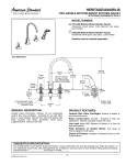 American Standard Heritage/Amarilis 7231.000 User's Manual