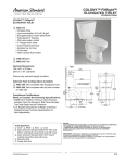 American Standard FitRight Elongated Toilet 2435.012 User's Manual