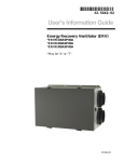 American Standard ERVR300A9P00A User's Manual