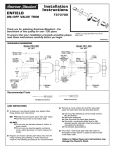 American Standard M968663 User's Manual