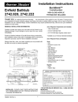 American Standard Enfield Bathtub 2742.020 User's Manual