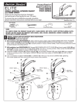American Standard ELITE 4454 User's Manual
