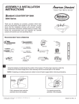 American Standard COUNTERTOP SINK 293 User's Manual