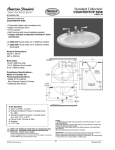 American Standard Countertop Sink 0293.004 User's Manual