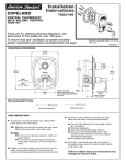 American Standard Copeland T005740 User's Manual