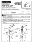 American Standard Connoisseur 4400 SERIES User's Manual