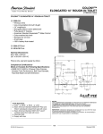 American Standard Colony Round Front 14" Rough-In Toilet 4314.016 User's Manual