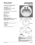 American Standard Colony Round Countertop Sink 3003.605 User's Manual