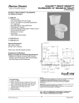 American Standard Colony RIght Height Elongated 10: Rough-In Toilet 3370.016 User's Manual