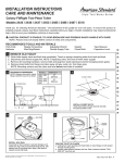 American Standard Colony FitRight Two-Piece Toilet 3510 User's Manual