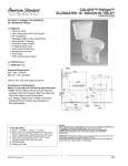American Standard Colony Fitright Round Front 10" Rough-In Toilet 4006.016 User's Manual
